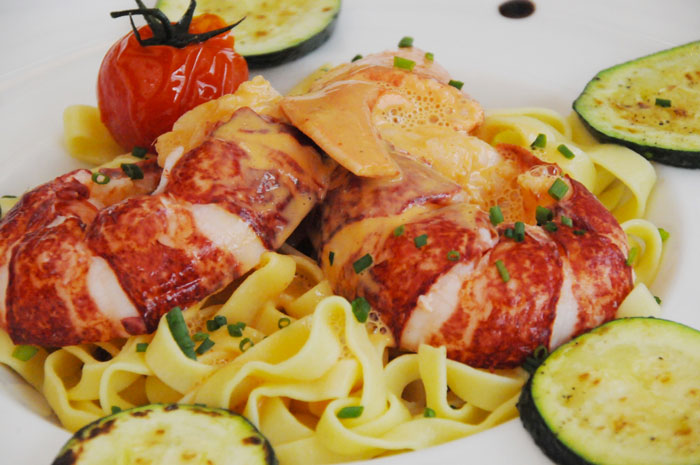 queue de homard sur tagliattes