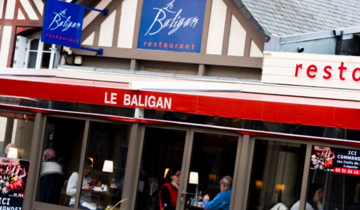 Devanture du restaurant à Cabourg Le Baligan