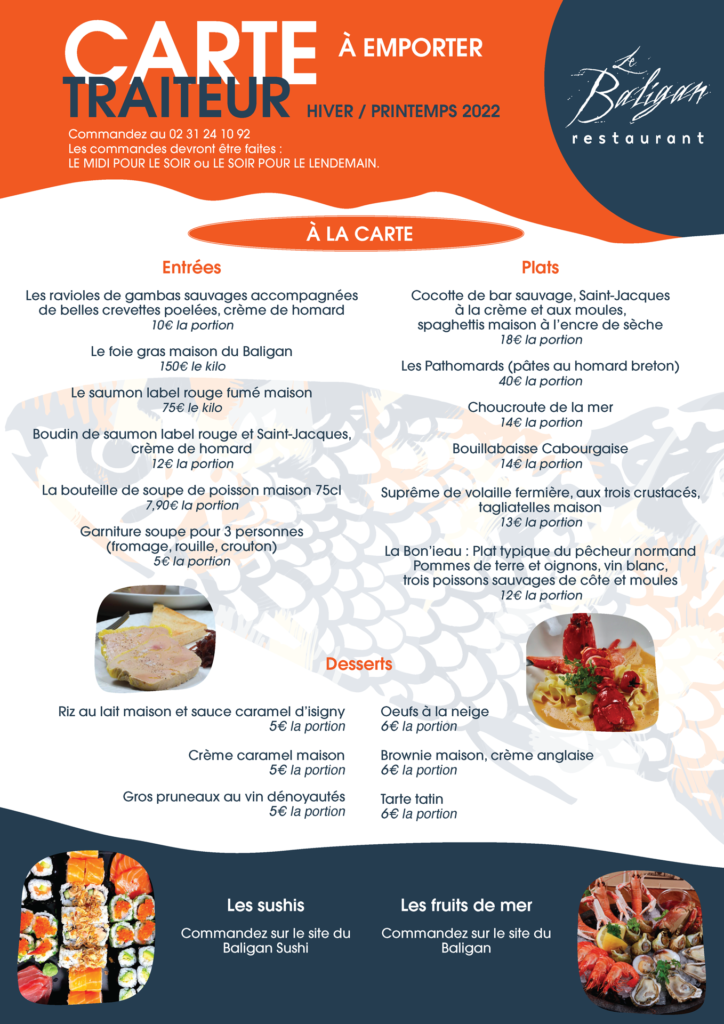 Menu Baligan Traiteur 2022 Small