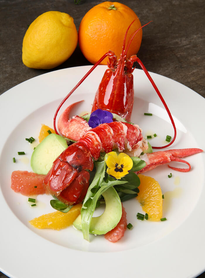 salade de homard aux agrumes et avocat